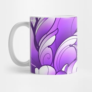 purple peony flower  kawaii pop art style print Mug